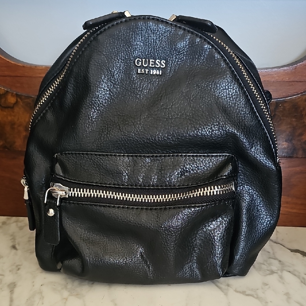 Guess Shiny Black Backpack